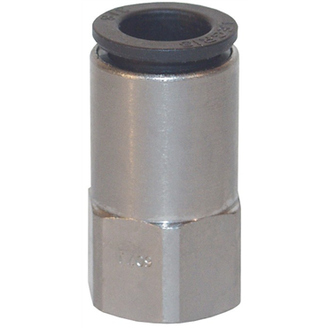 Legris Nylon, Nickel-Plated Brass 5/32 in Push-In Female Connector